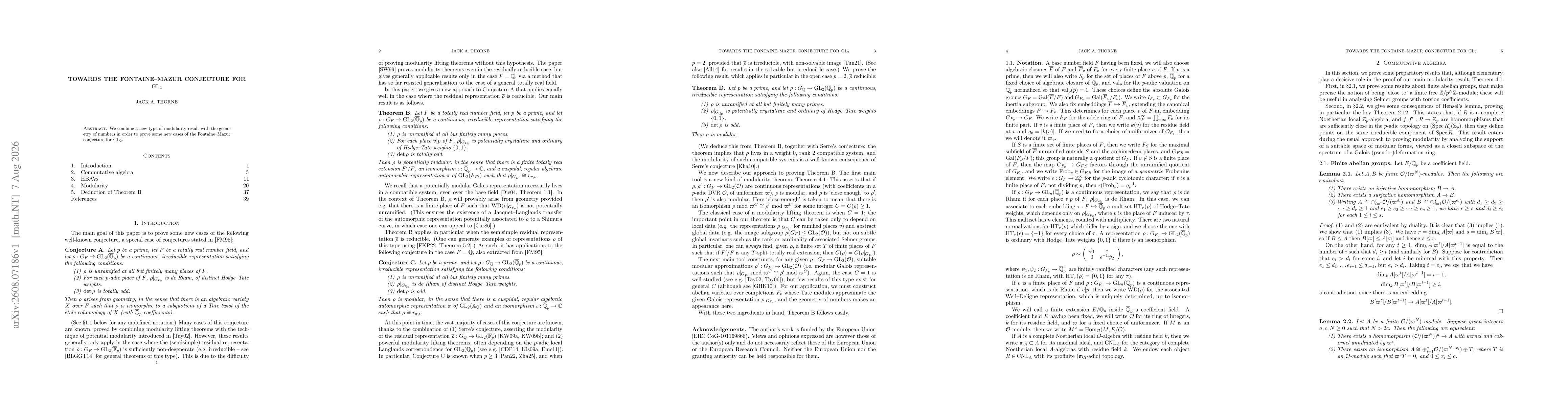 Thumbnail for Towards the Fontaine--Mazur conjecture for GL(2)
