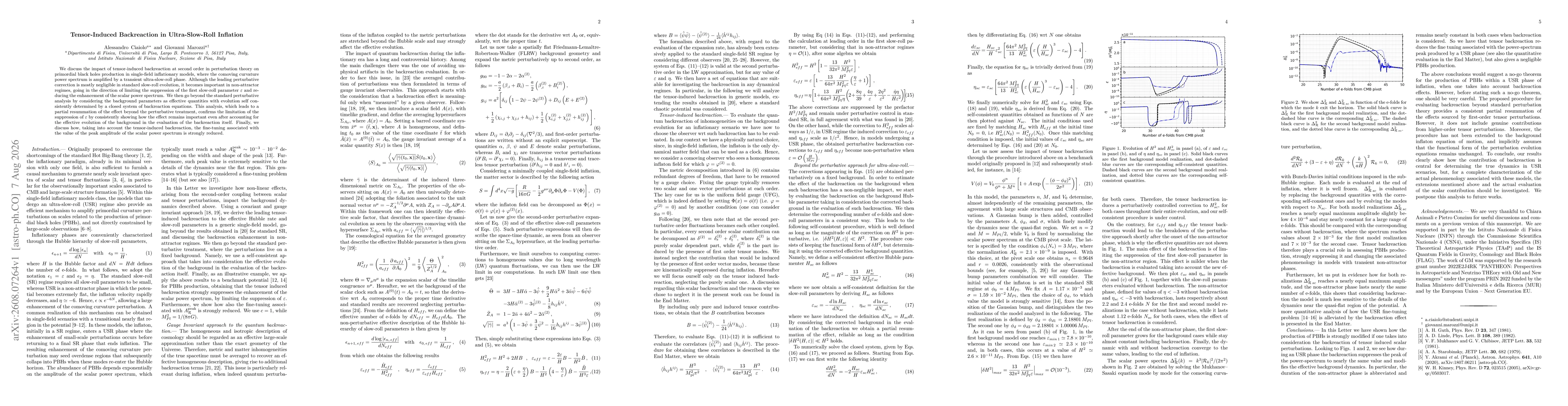 Thumbnail for Tensor-Induced Backreaction in Ultra-Slow-Roll Inflation