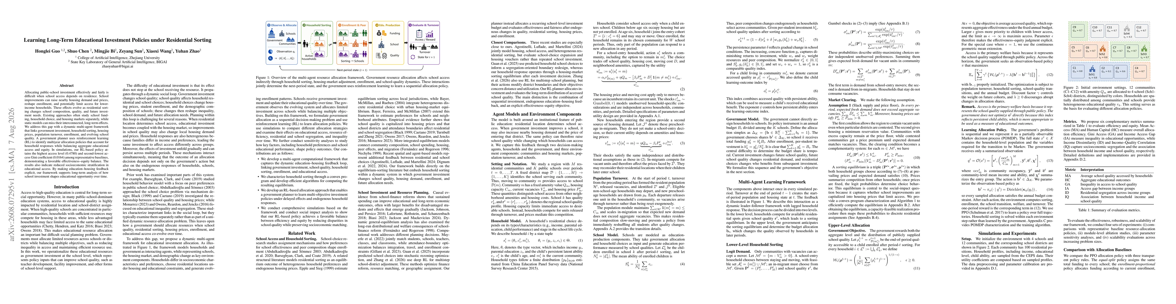 Thumbnail for Learning Long-Term Educational Investment Policies under Residential Sorting