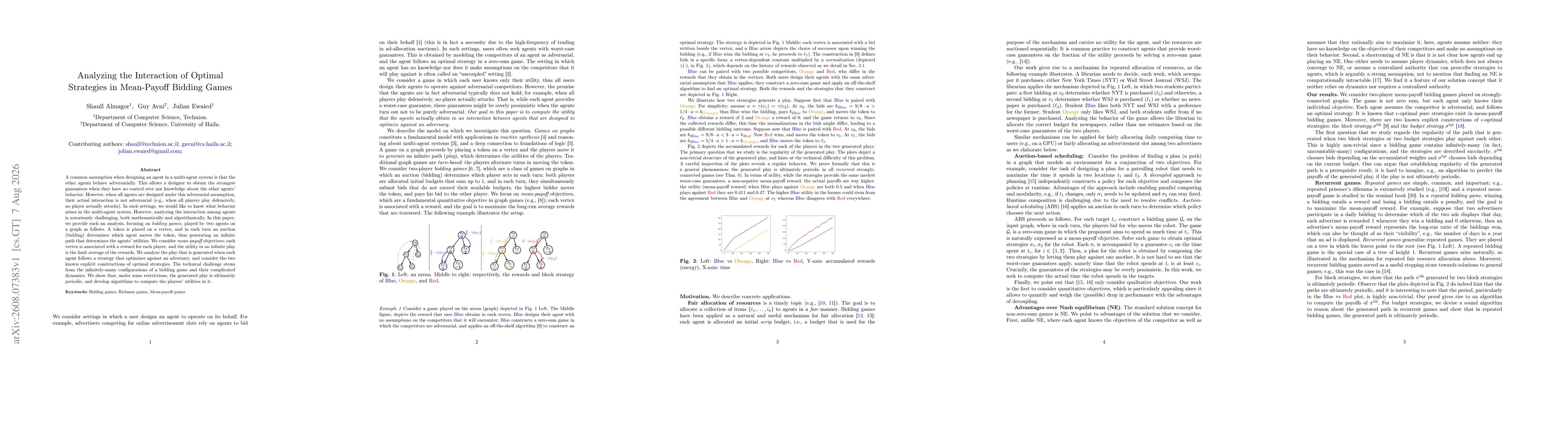 Thumbnail for Analyzing the Interaction of Optimal Strategies in Mean-Payoff Bidding Games