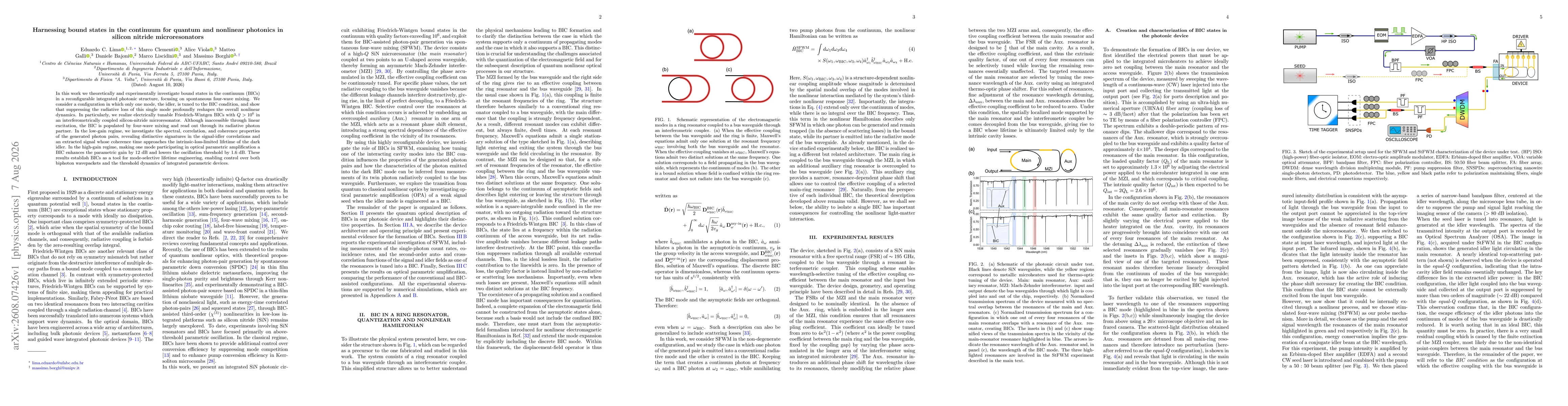 Thumbnail for Harnessing bound states in the continuum for quantum and nonlinear photonics in silicon nitride microresonators