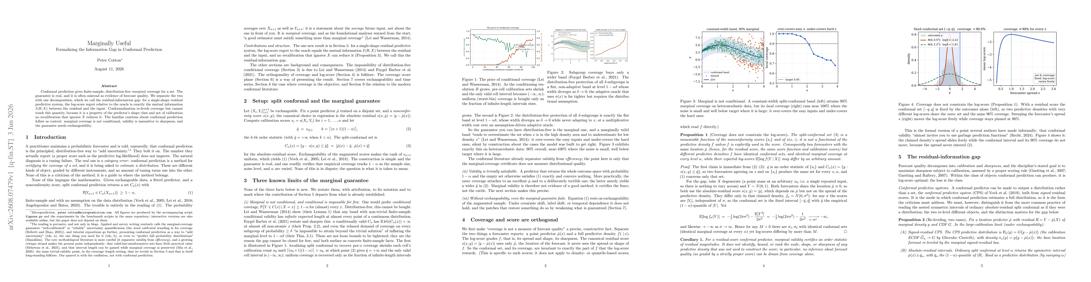Thumbnail for Marginally Useful: Formalizing the Information Gap in Conformal Prediction