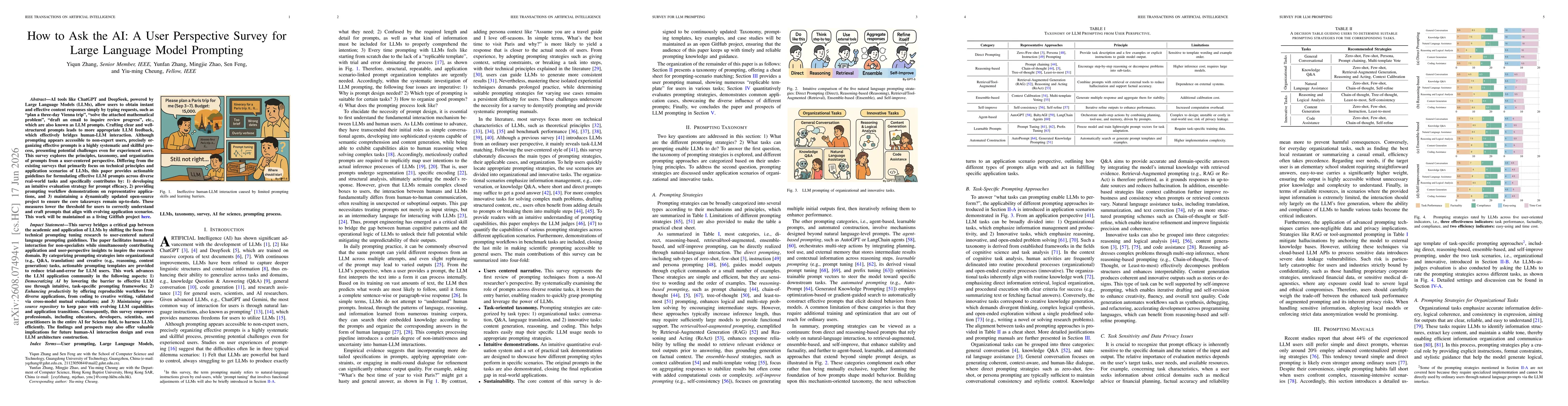 Thumbnail for How to Ask the AI: A User Perspective Survey for Large Language Model Prompting