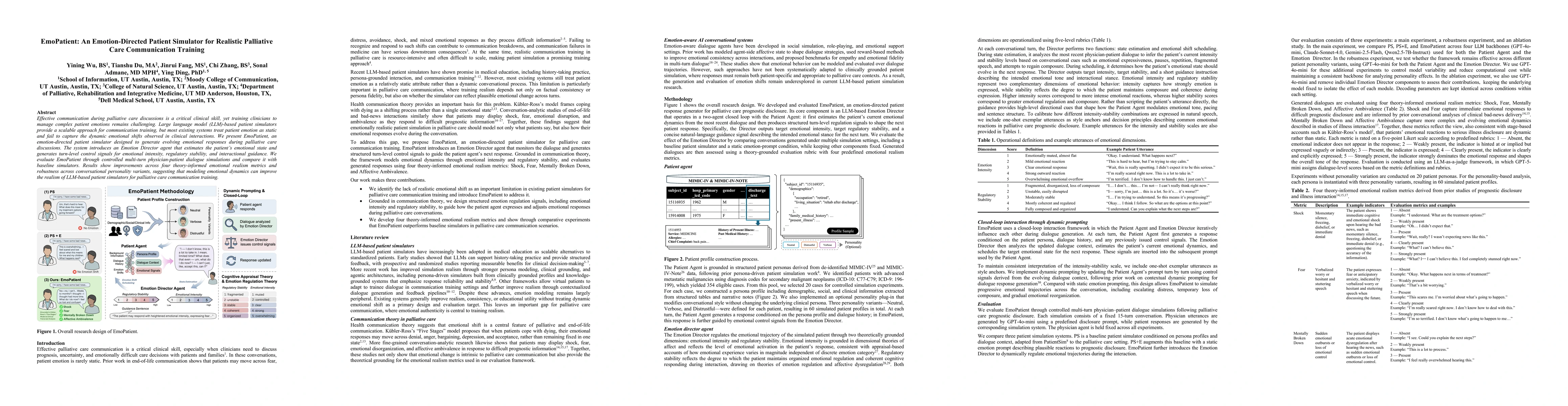 Thumbnail for EmoPatient: An Emotion-Directed Patient Simulator for Realistic Palliative Care Communication Training