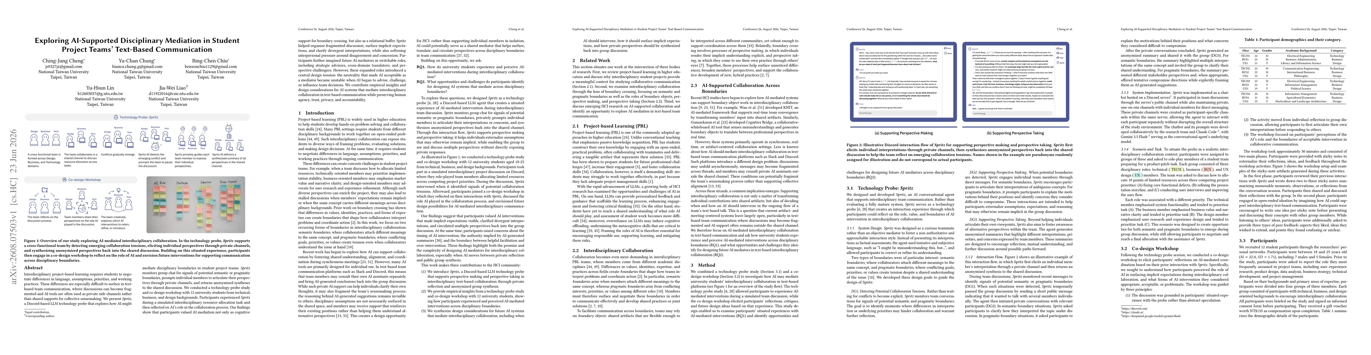 Thumbnail for Exploring AI-Supported Disciplinary Mediation in Student Project Teams' Text-Based Communication