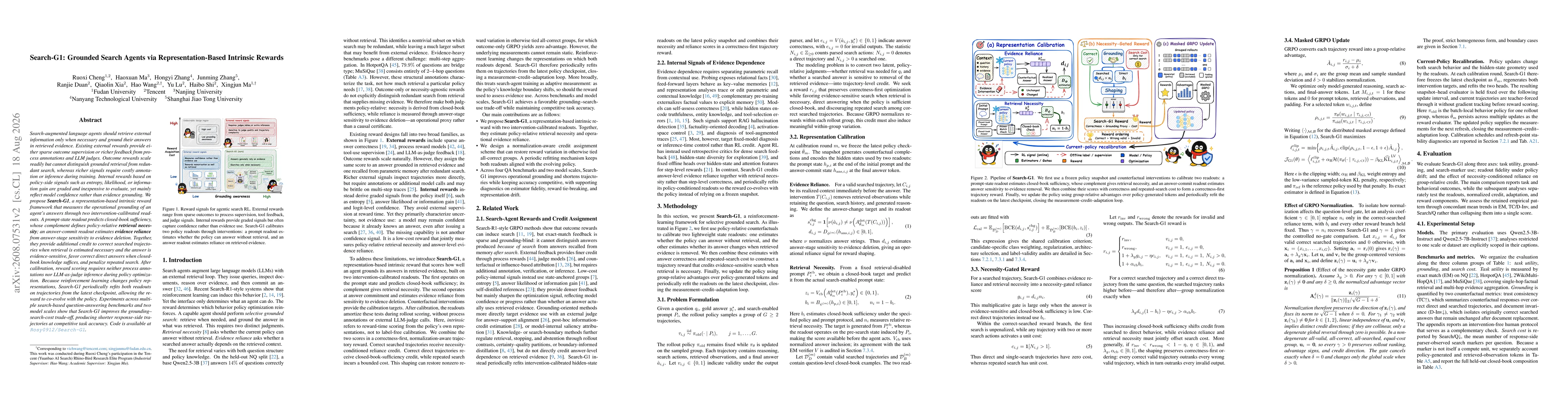 Thumbnail for Search-G1: Grounded Search Agents via Representation-Based Intrinsic Rewards