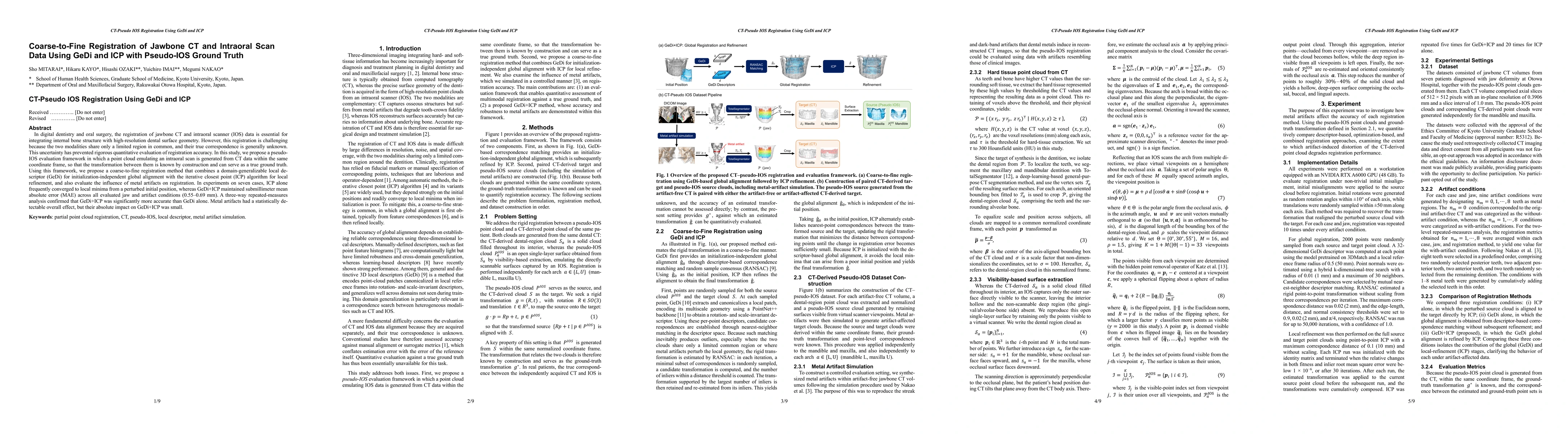 Thumbnail for Coarse-to-Fine Registration of Jawbone CT and Intraoral Scan Data Using GeDi and ICP with Pseudo-IOS Ground Truth