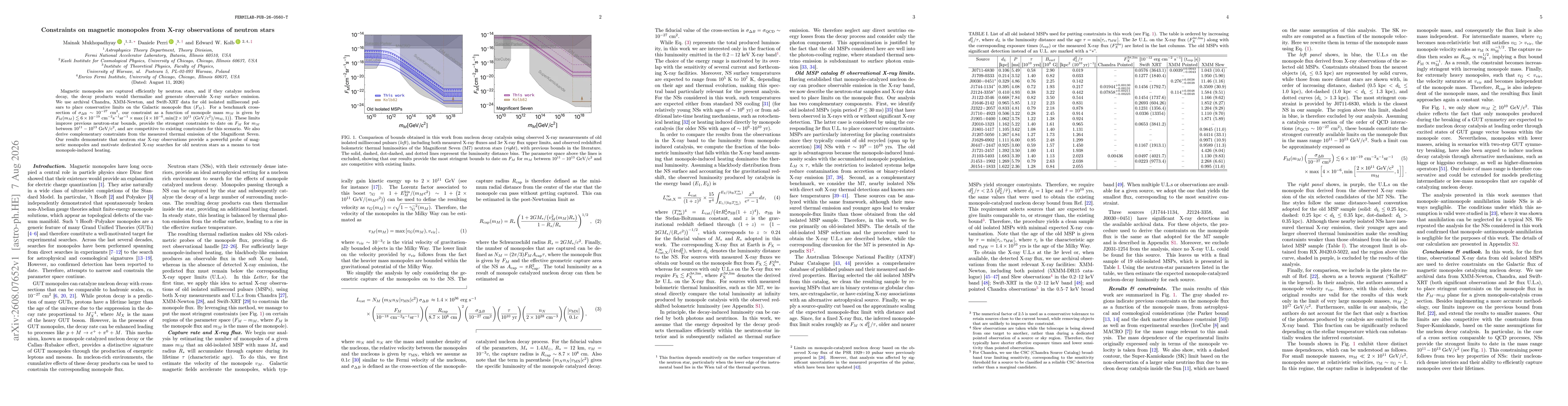 Thumbnail for Constraints on magnetic monopoles from X-ray observations of neutron stars