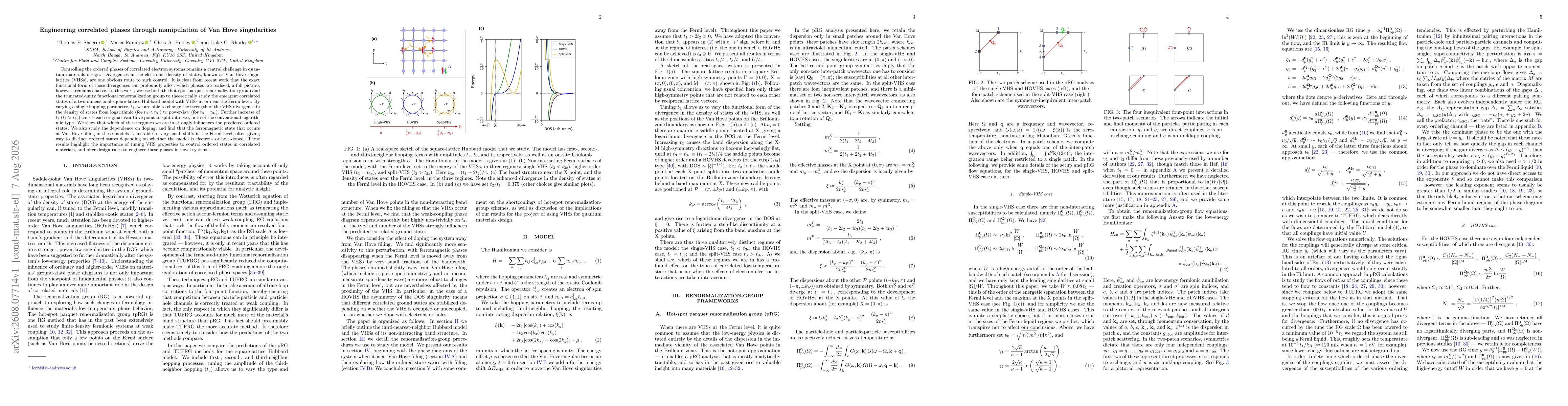 Thumbnail for Engineering correlated phases through manipulation of Van Hove singularities