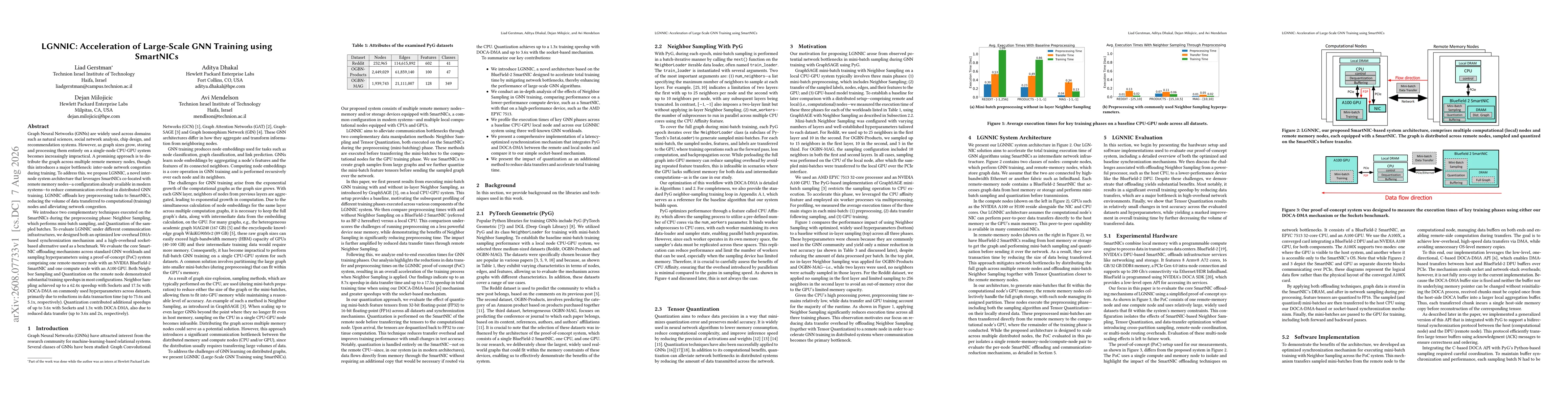 Thumbnail for LGNNIC: Acceleration of Large-Scale GNN Training using SmartNICs