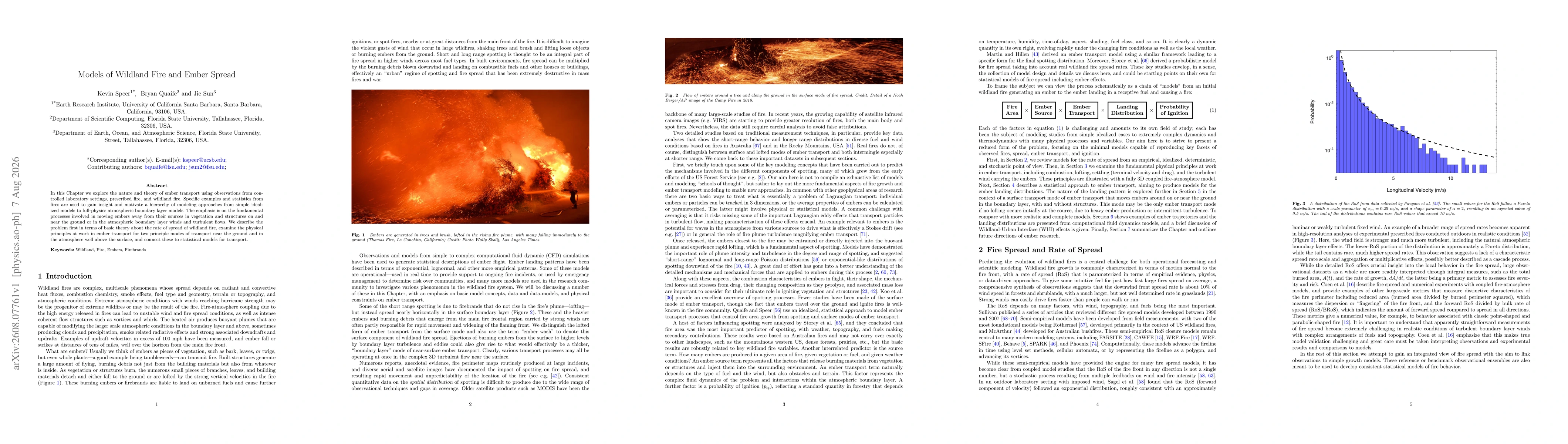 Thumbnail for Models of Wildland Fire and Ember Spread
