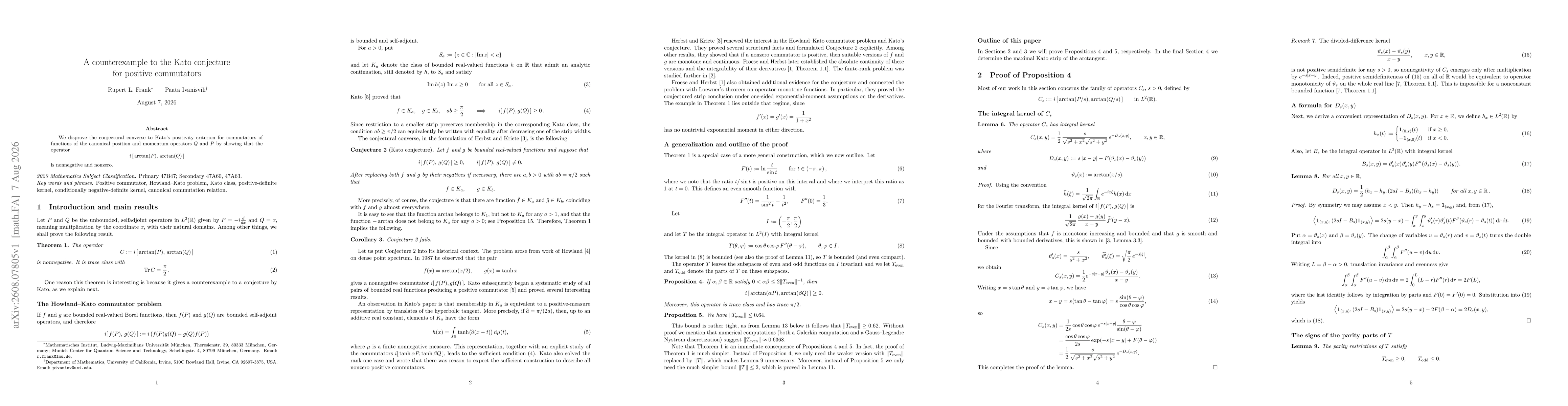 Thumbnail for A counterexample to the Kato conjecture for positive commutators