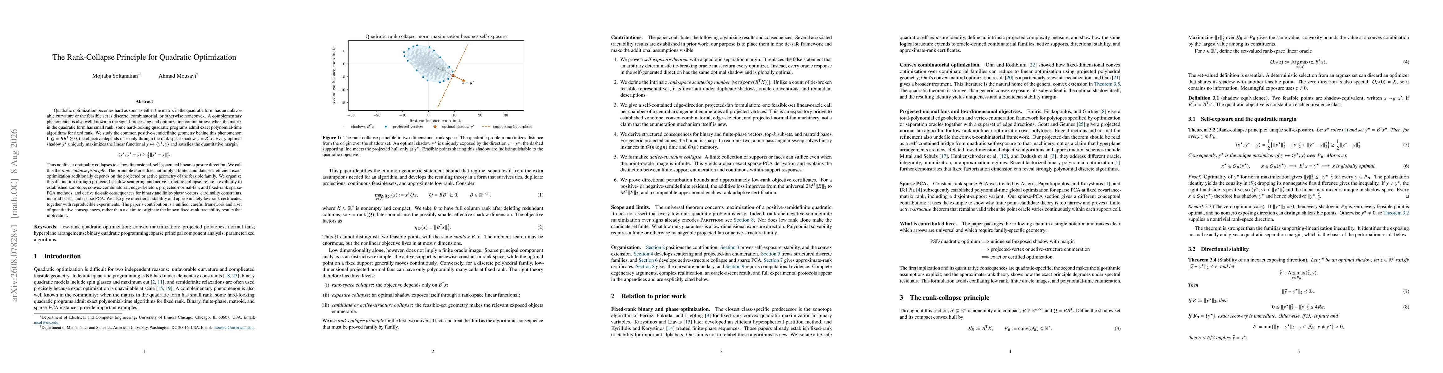 Thumbnail for The Rank-Collapse Principle for Quadratic Optimization