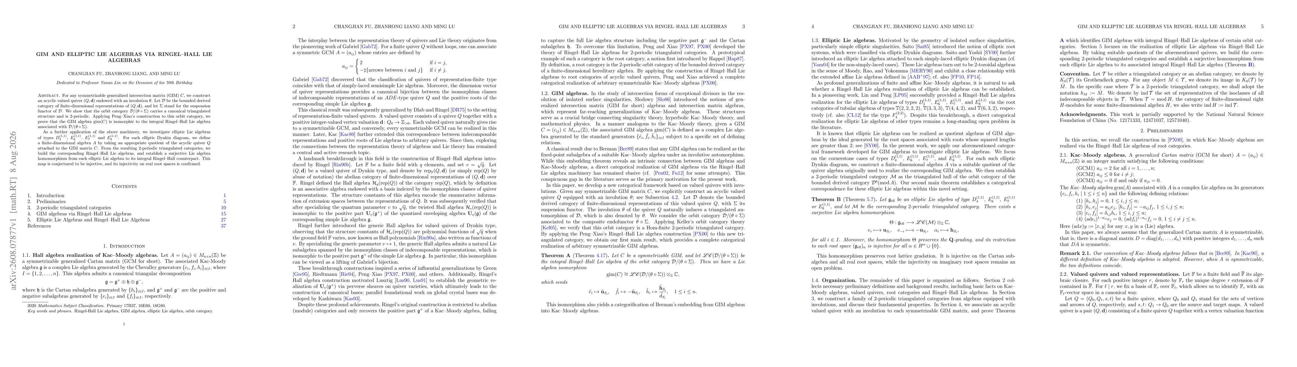Thumbnail for GIM and Elliptic Lie algebras via Ringel--Hall Lie algebras