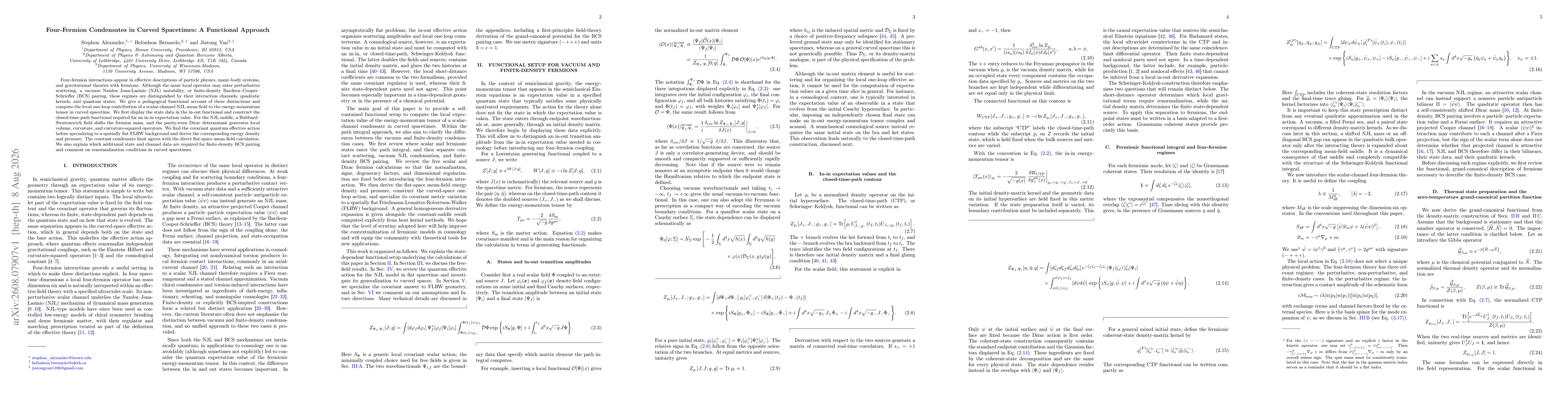 Thumbnail for Four-Fermion Condensates in Curved Spacetimes: A Functional Approach
