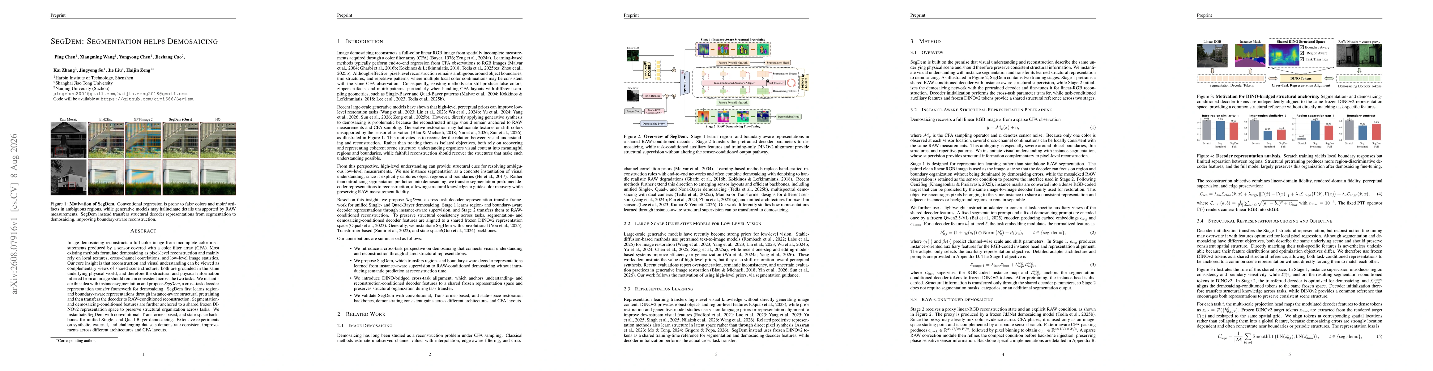 Thumbnail for SegDem: Segmentation helps Demosaicing