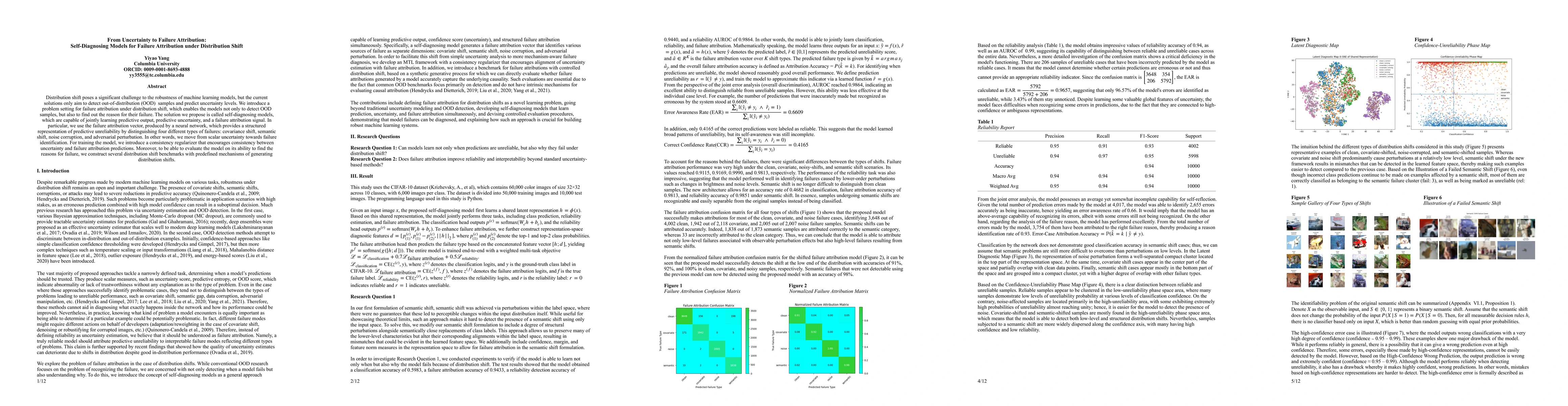 Thumbnail for From Uncertainty to Failure Attribution: Self-Diagnosing Models for Failure Attribution under Distribution Shift
