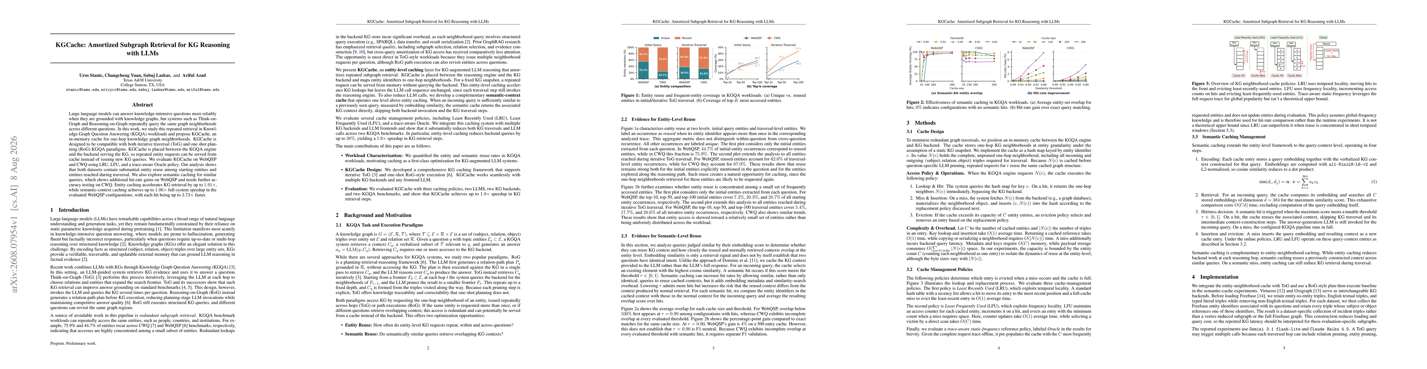 Thumbnail for KGCache: Amortized Subgraph Retrieval for KG Reasoning with LLMs