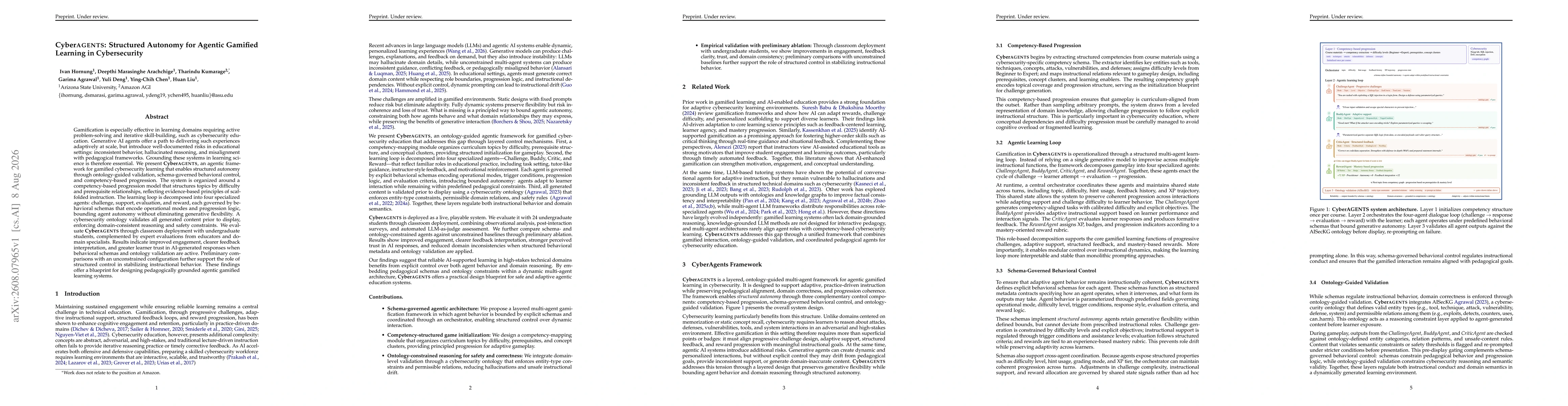 Thumbnail for CyberAGENTS: Structured Autonomy for Agentic Gamified Learning in Cybersecurity