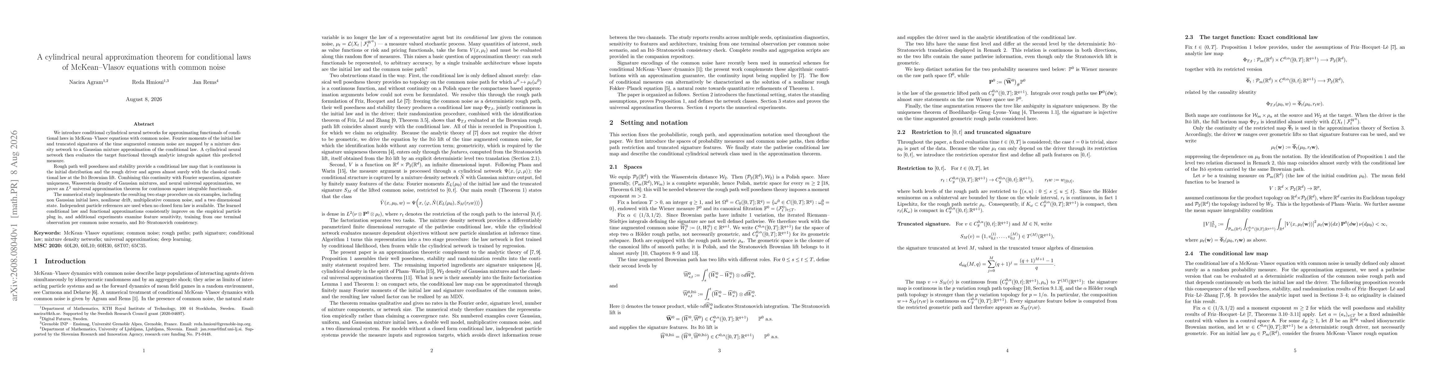 Thumbnail for A cylindrical neural approximation theorem for conditional laws of McKean-Vlasov equations with common noise