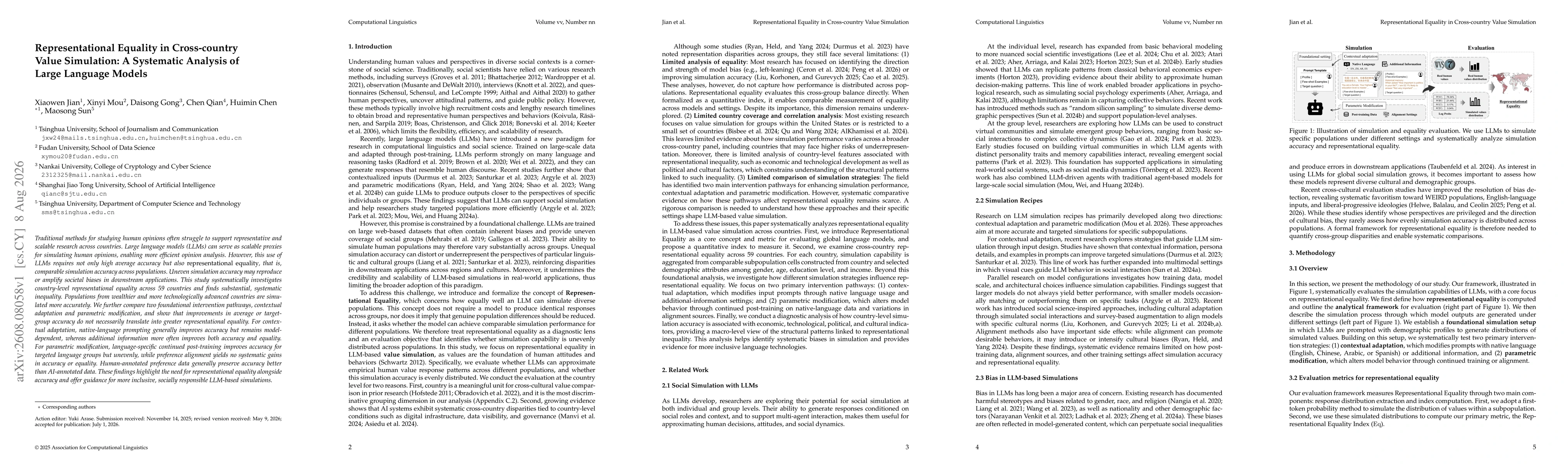 Thumbnail for Representational Equality in Cross-country Value Simulation: A Systematic Analysis of Large Language Models