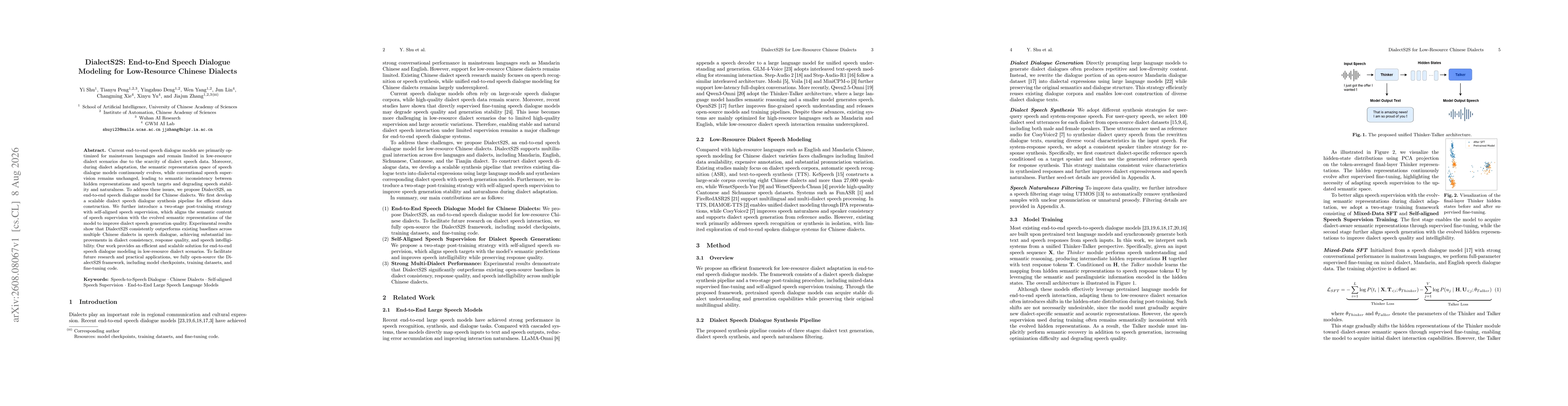 Thumbnail for DialectS2S: End-to-End Speech Dialogue Modeling for Low-Resource Chinese Dialects
