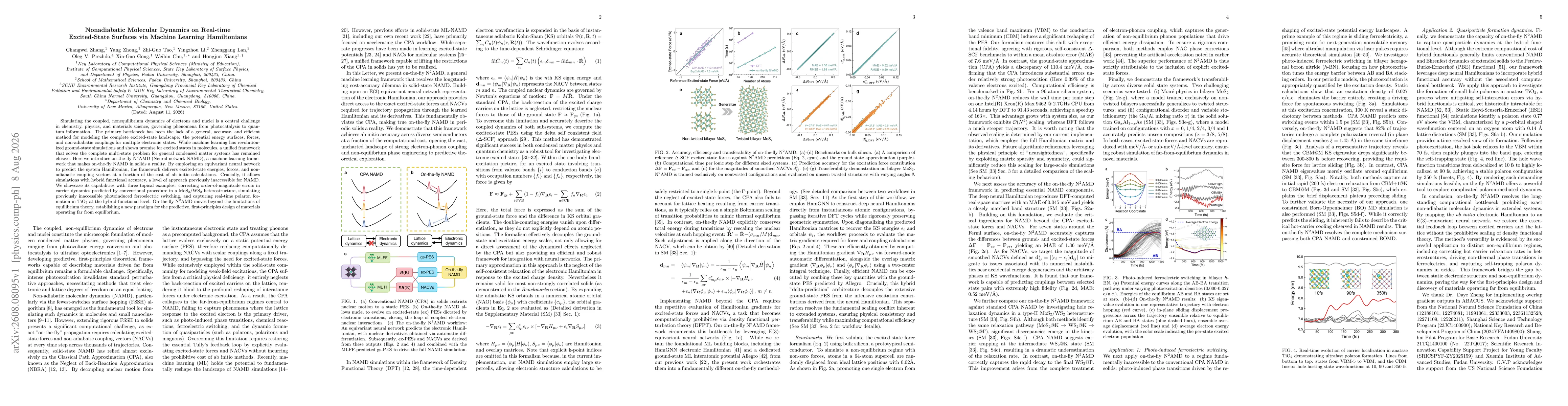Thumbnail for Nonadiabatic Molecular Dynamics on Real-time Excited-State Surfaces via Machine Learning Hamiltonians