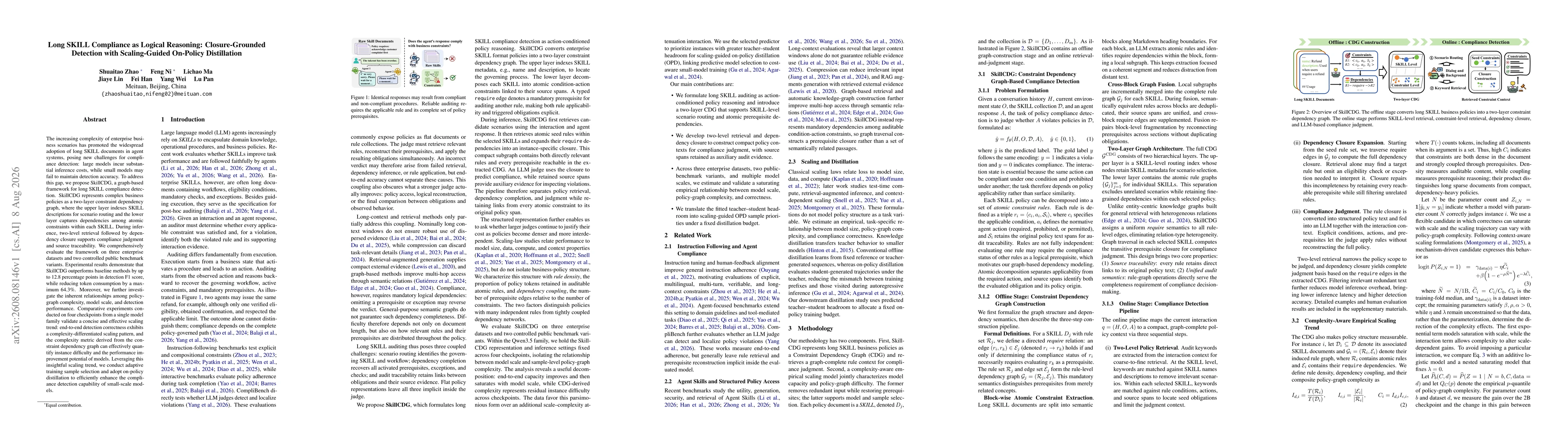 Thumbnail for Long SKILL Compliance as Logical Reasoning: Closure-Grounded Detection with Scaling-Guided On-Policy Distillation