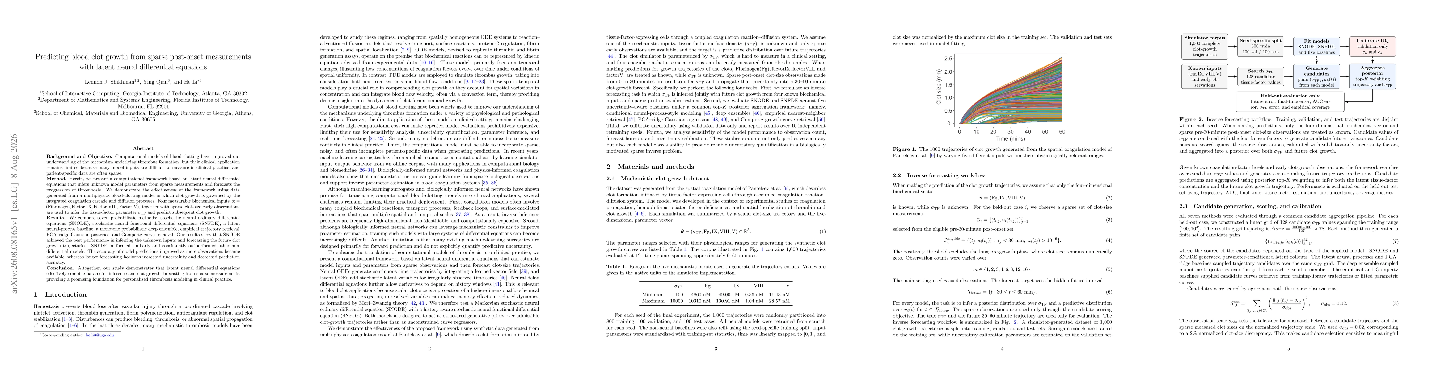 Thumbnail for Predicting blood clot growth from sparse post-onset measurements with latent neural differential equations