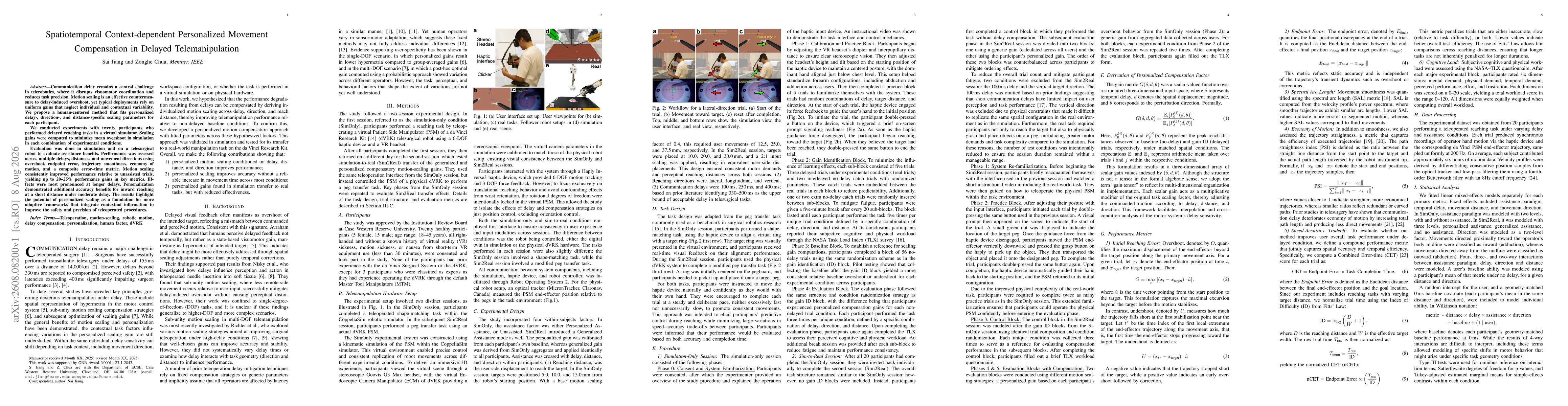 Thumbnail for Spatiotemporal Context-dependent Personalized Movement Compensation in Delayed Telemanipulation