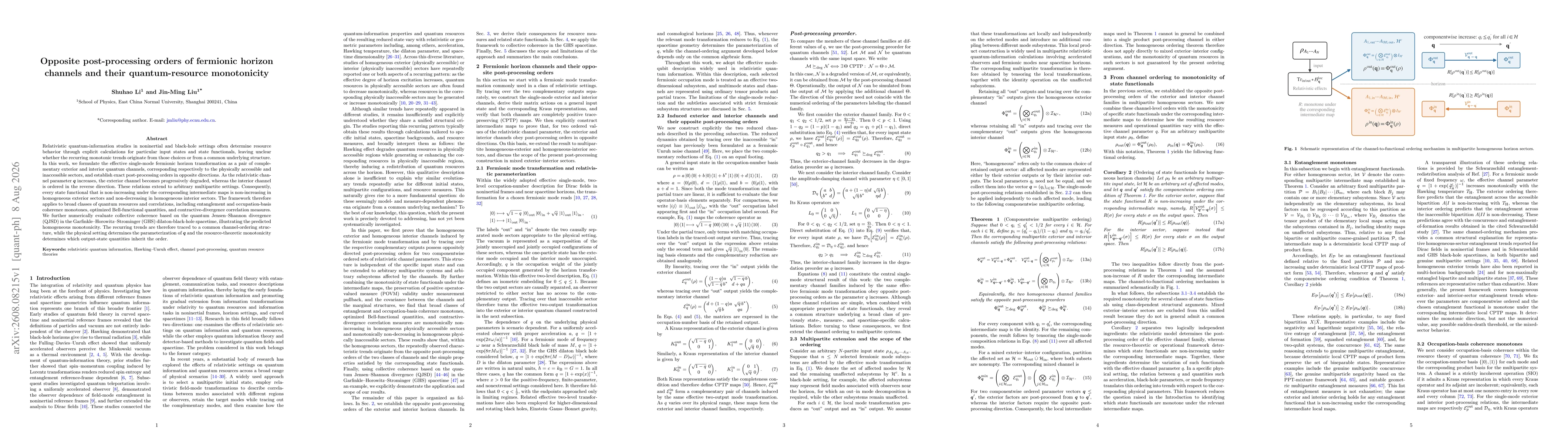 Thumbnail for Opposite post-processing orders of fermionic horizon channels and their quantum-resource monotonicity