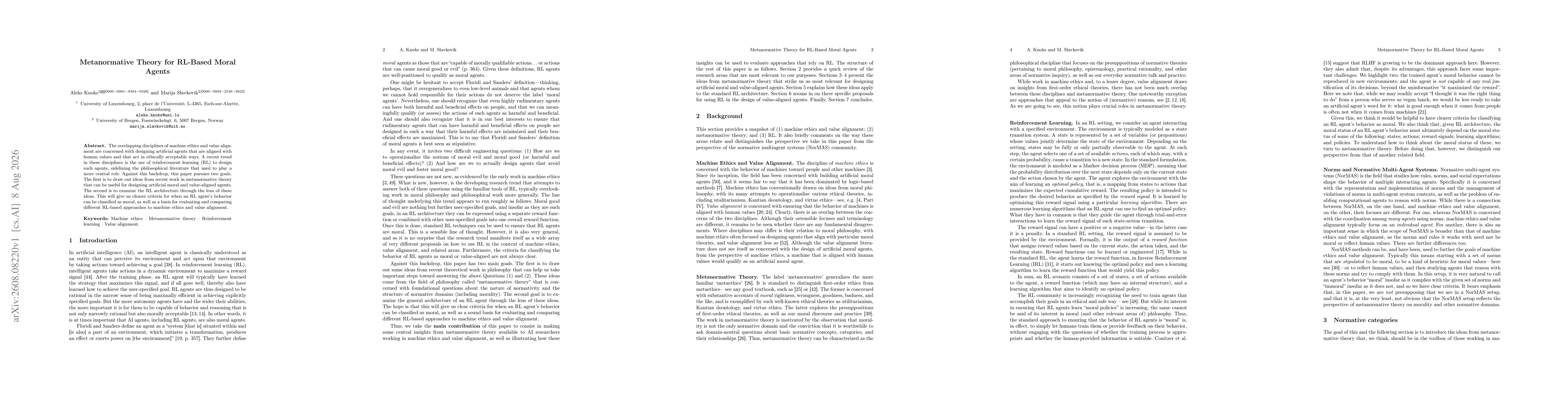 Thumbnail for Metanormative Theory for RL-Based Moral Agents