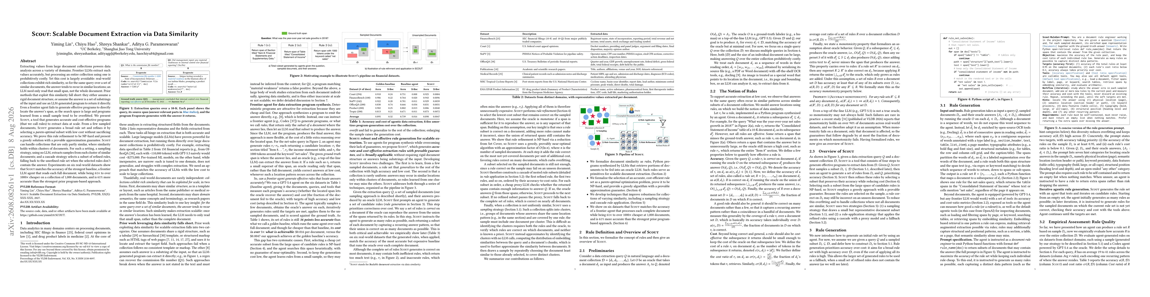 Thumbnail for Scout: Scalable Document Extraction via Data Similarity