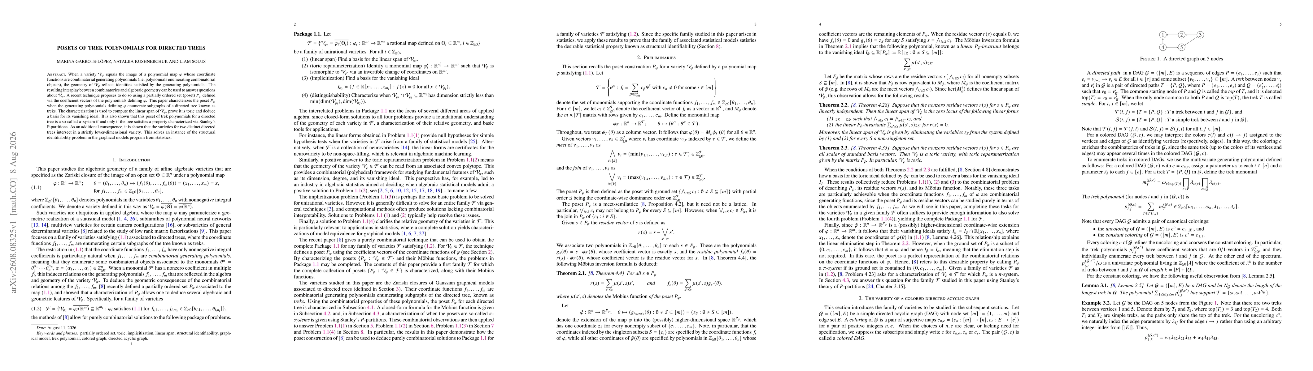 Thumbnail for Posets of trek polynomials for directed trees