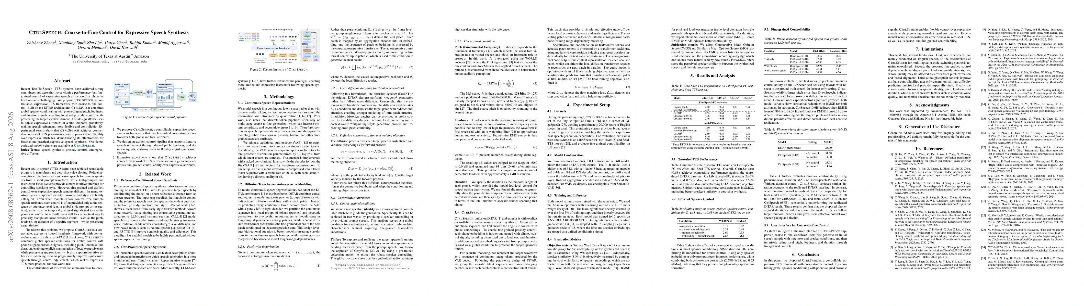 Thumbnail for CtrlSpeech: Coarse-to-Fine Control for Expressive Speech Synthesis