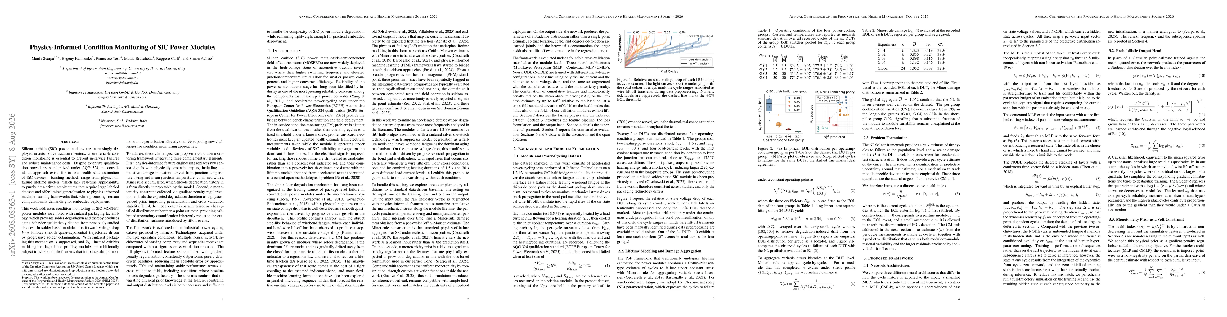 Thumbnail for Physics-Informed Condition Monitoring of SiC Power Modules
