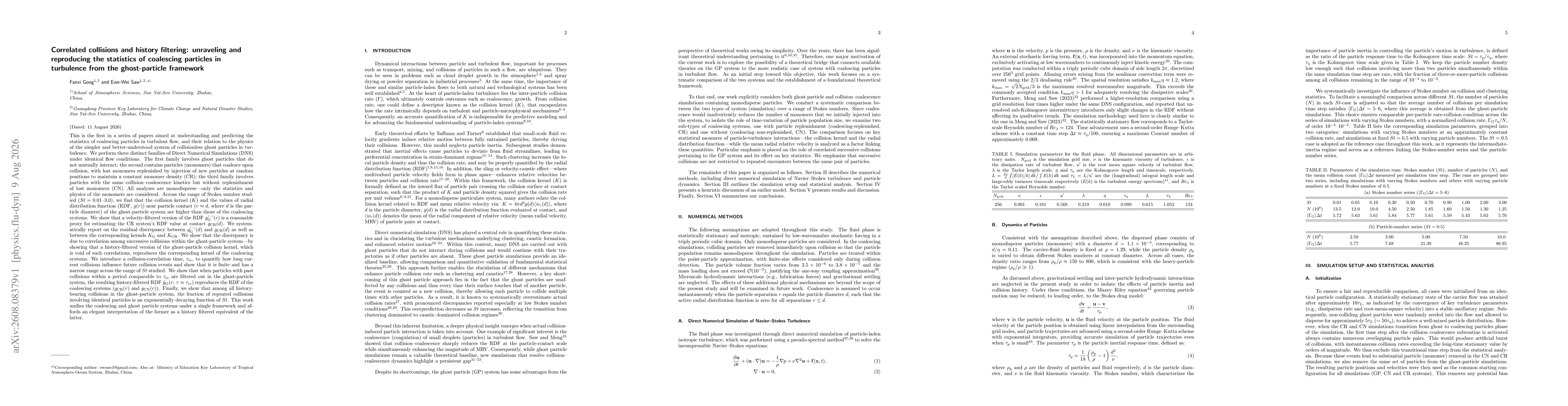 Thumbnail for Correlated collisions and history filtering: unraveling and reproducing the statistics of coalescing particles in turbulence from the ghost-particle framework