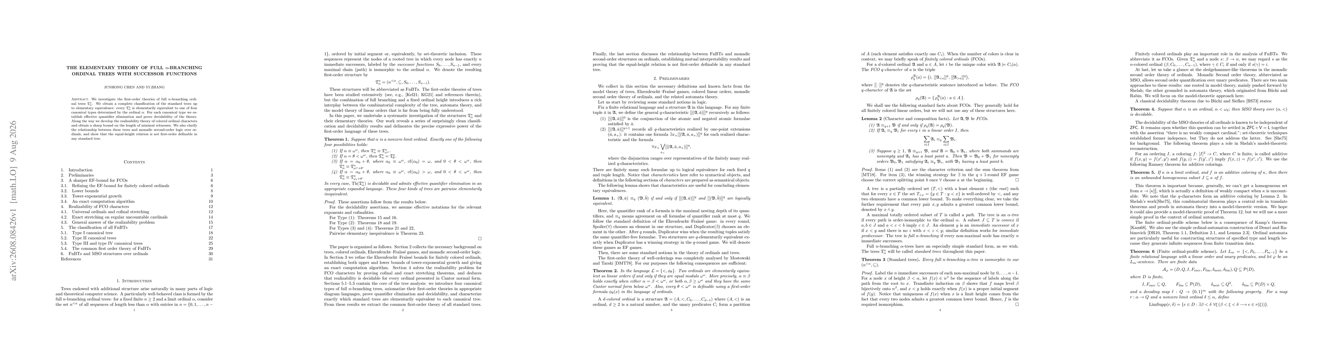 Thumbnail for The elementary theory of full $n$-branching ordinal trees with successor functions