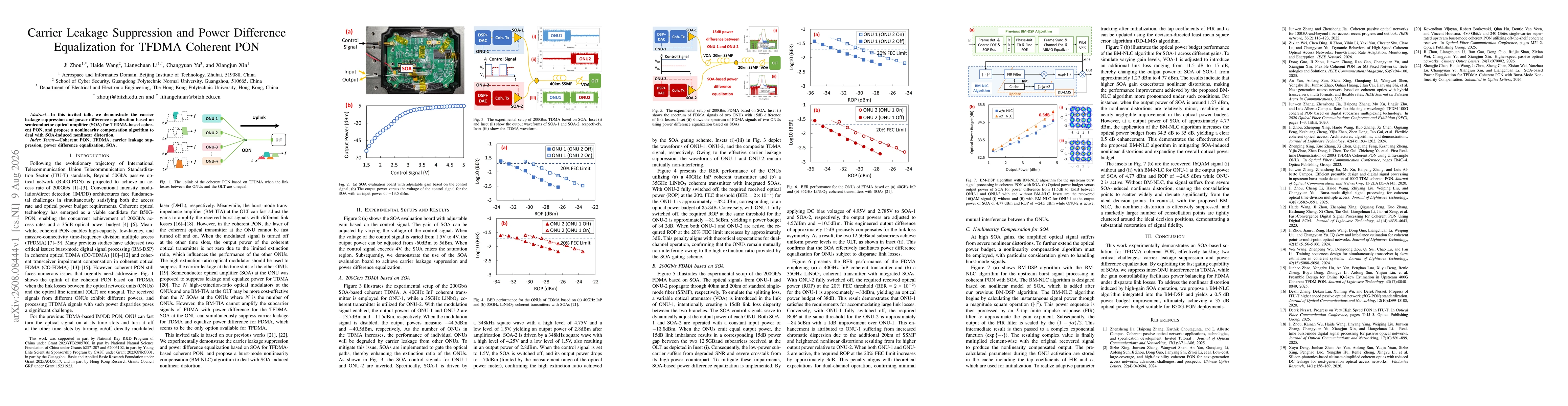 Thumbnail for Carrier Leakage Suppression and Power Difference Equalization for TFDMA Coherent PON