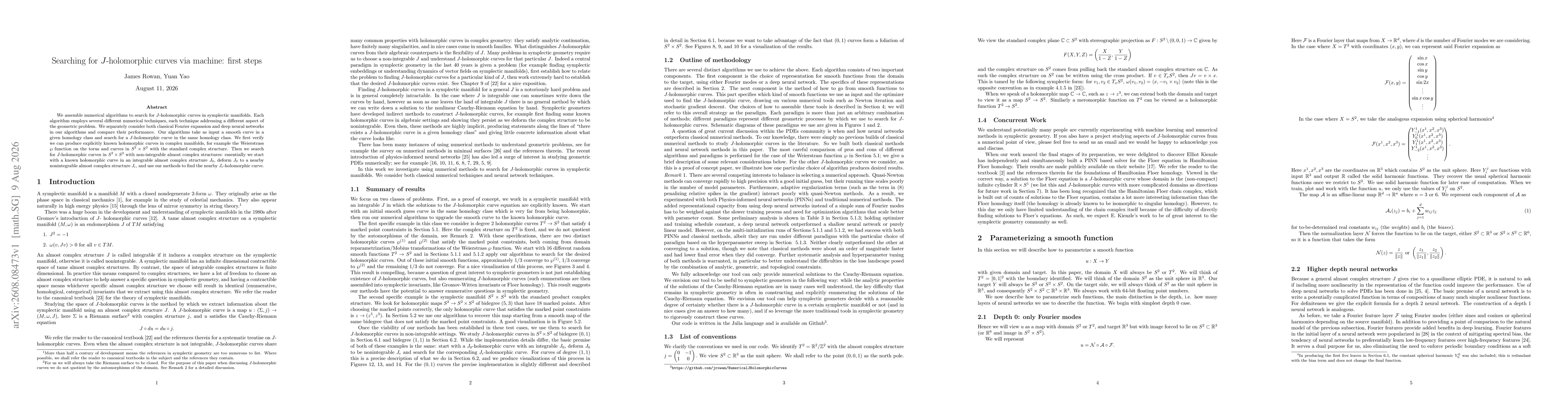 Thumbnail for Searching for $J$-holomorphic curves via machine: first steps