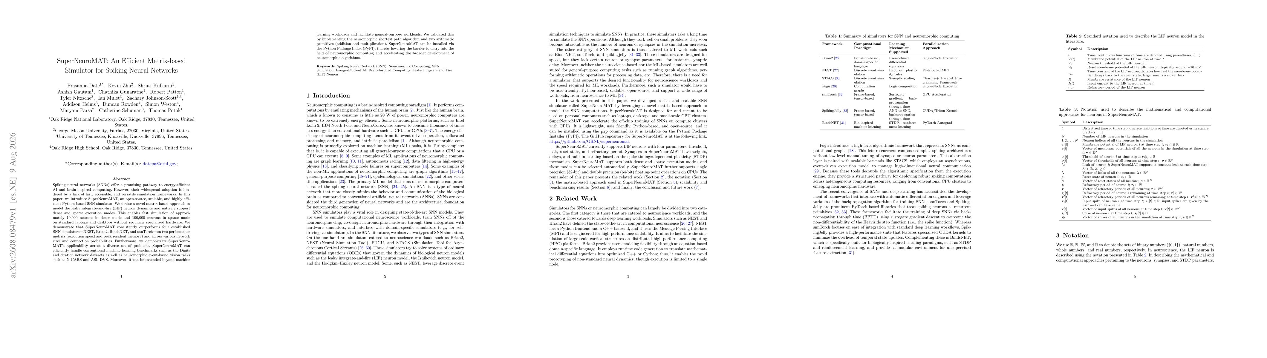 Thumbnail for SuperNeuroMAT: An Efficient Matrix-based Simulator for Spiking Neural Networks