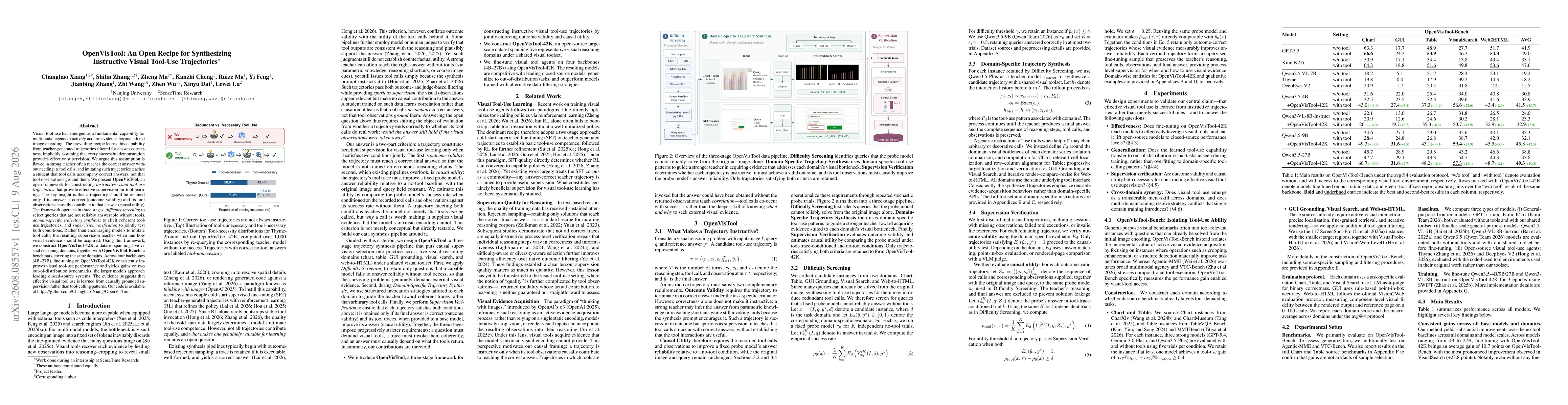 Thumbnail for OpenVisTool: An Open Recipe for Synthesizing Instructive Visual Tool-Use Trajectories
