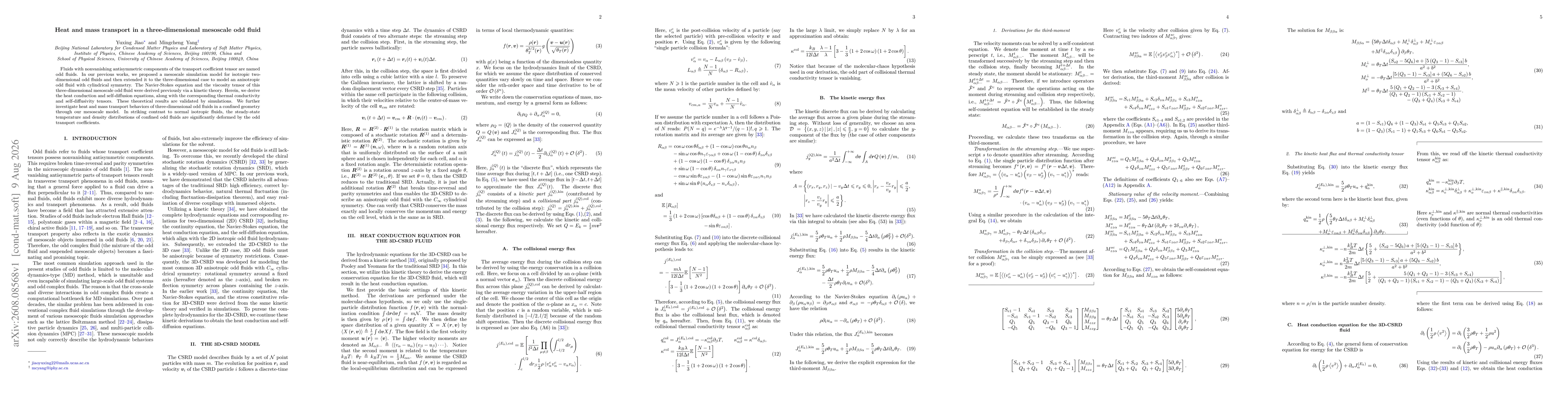 Thumbnail for Heat and mass transport in a three-dimensional mesoscale odd fluid