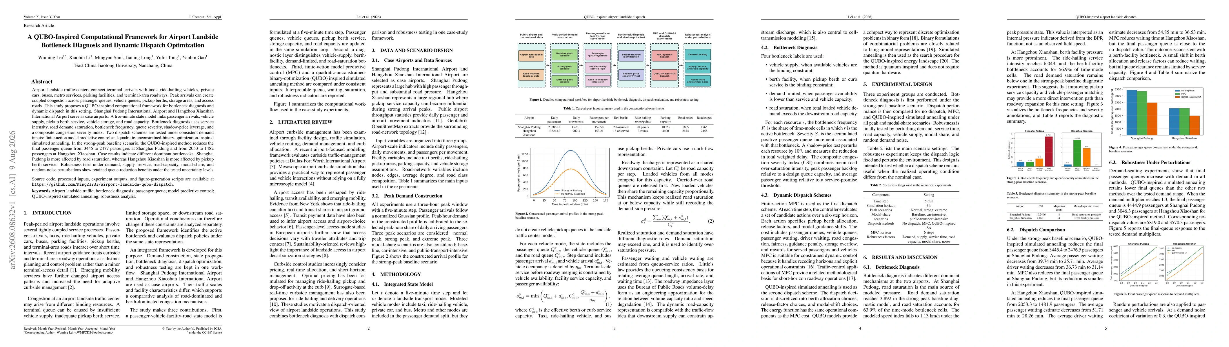 Thumbnail for A QUBO-Inspired Computational Framework for Airport Landside Bottleneck Diagnosis and Dynamic Dispatch Optimization