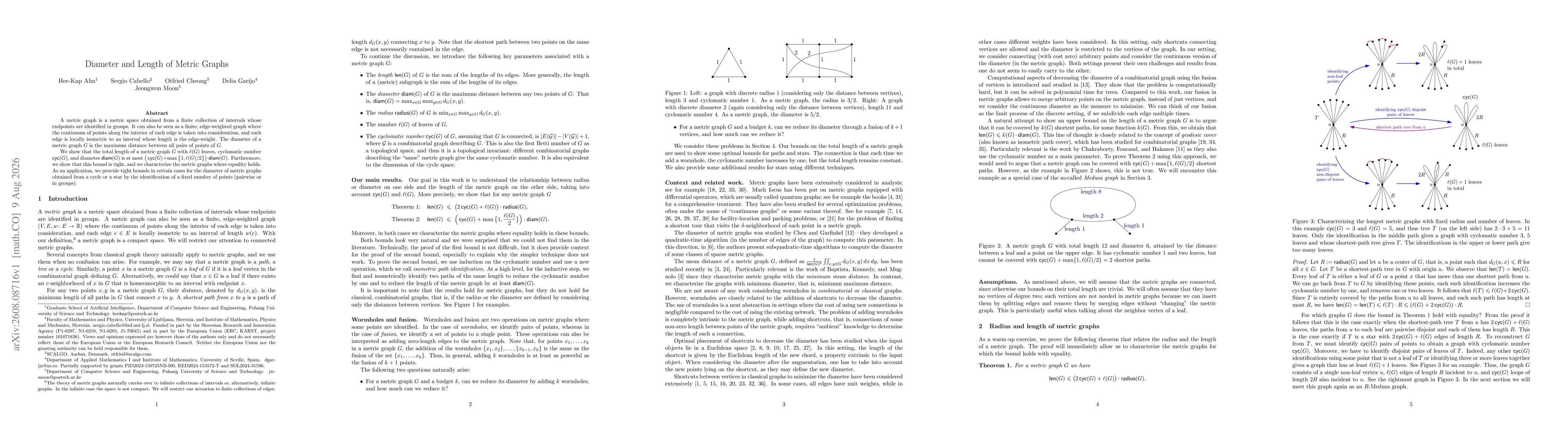 Thumbnail for Diameter and Length of Metric Graphs