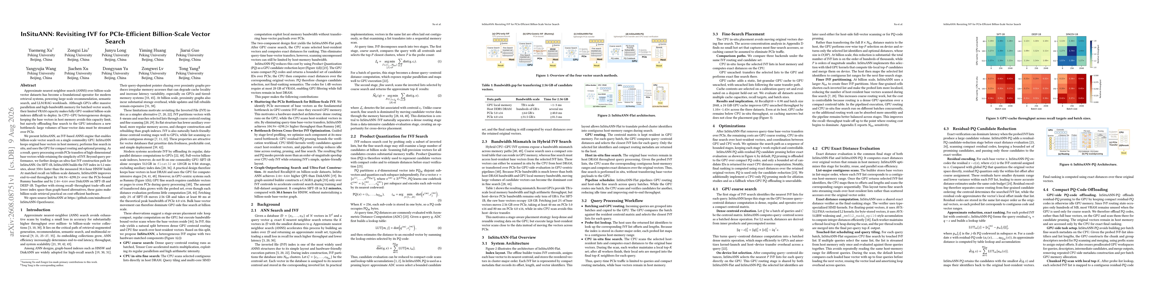 Thumbnail for InSituANN: Revisiting IVF for PCIe-Efficient Billion-Scale Vector Search