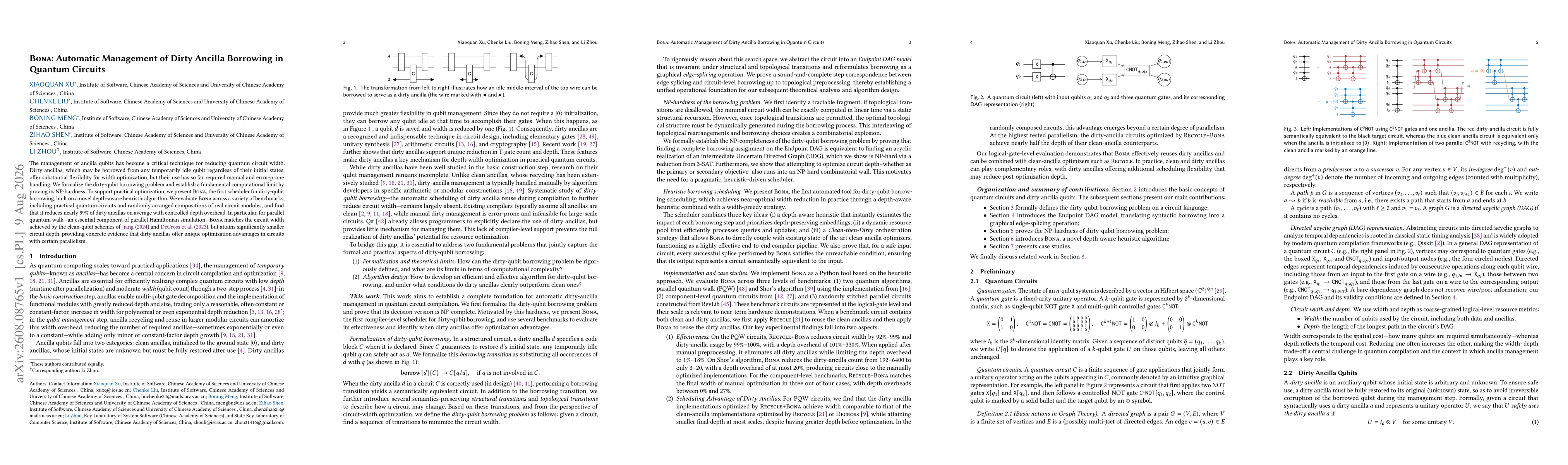 Thumbnail for Bona: Automatic Management of Dirty Ancilla Borrowing in Quantum Circuits