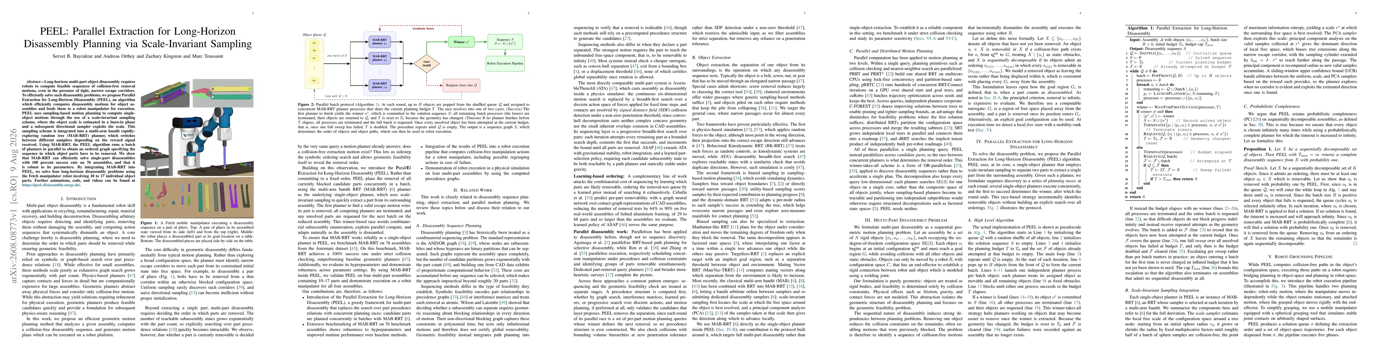 Thumbnail for PEEL: Parallel Extraction for Long-Horizon Disassembly Planning via Scale-Invariant Sampling