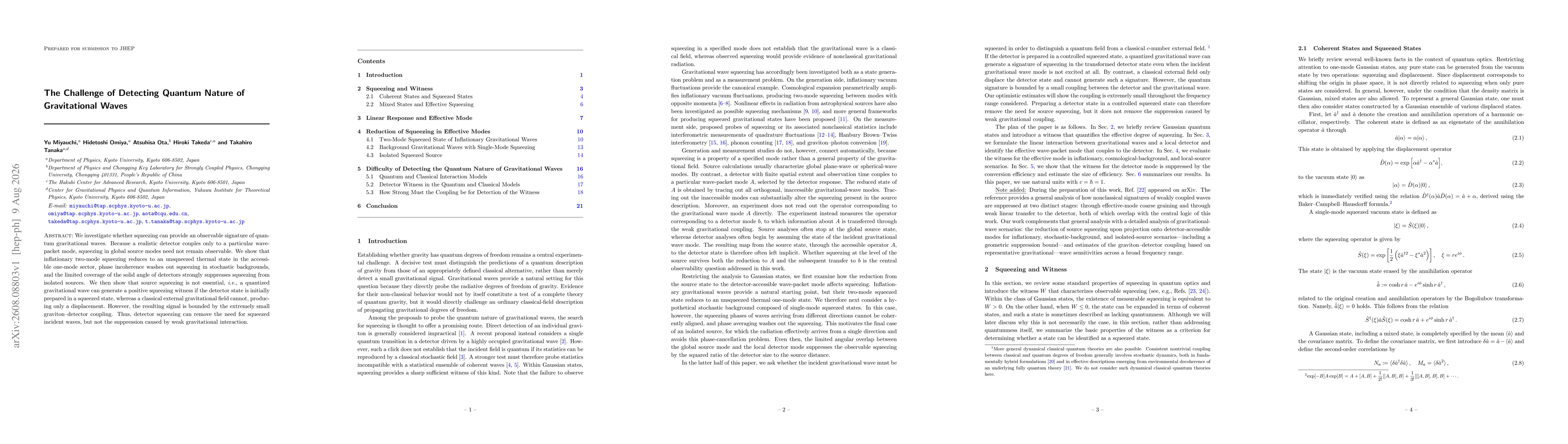 Thumbnail for The Challenge of Detecting Quantum Nature of Gravitational Waves