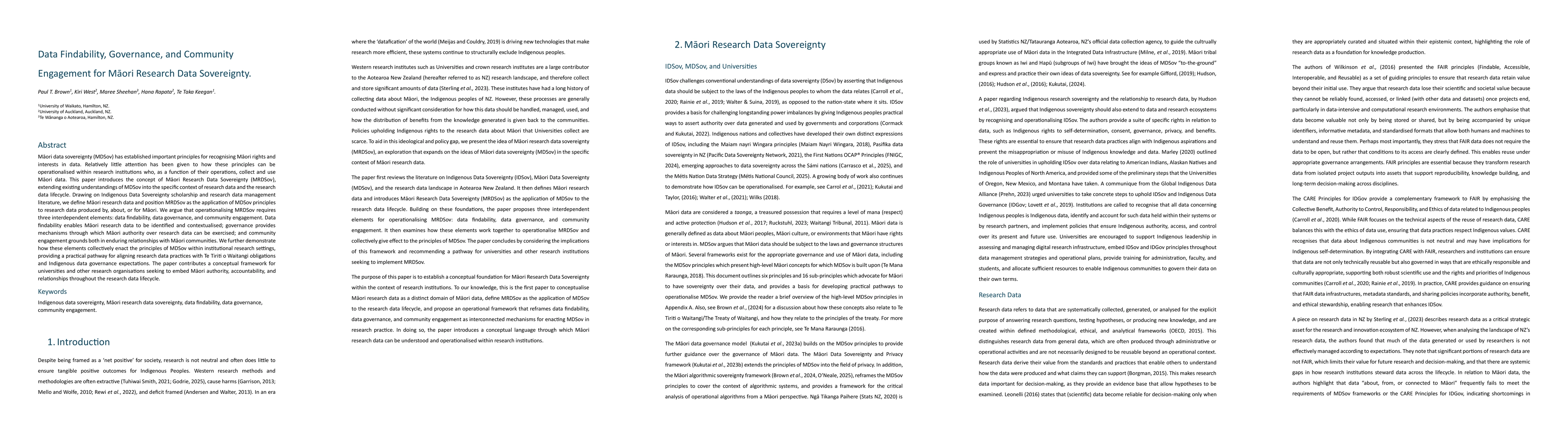 Thumbnail for Data Findability, Governance, and Community Engagement for Māori Research Data Sovereignty